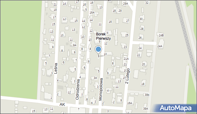 Zwierzyniec, Monopolowa, 7, mapa Zwierzyniec