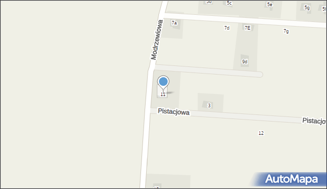 Żychlin, Modrzewiowa, 11, mapa Żychlin