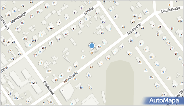 Żyrardów, Moniuszki Stanisława, 8, mapa Żyrardów