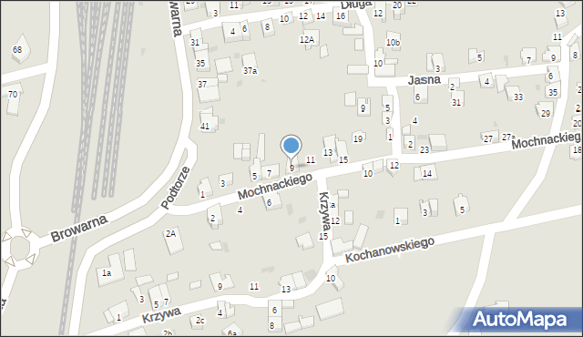 Żywiec, Mochnackiego, 9, mapa Żywiec