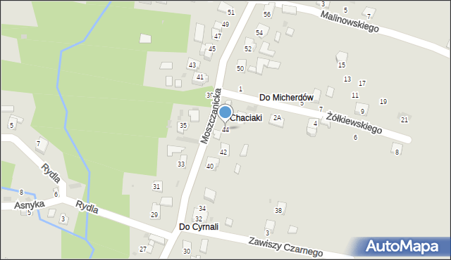 Żywiec, Moszczanicka, 44, mapa Żywiec