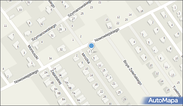 Gruszczyn, Mrożka Sławomira, 3, mapa Gruszczyn