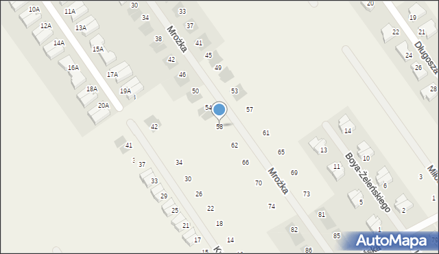 Gruszczyn, Mrożka Sławomira, 58, mapa Gruszczyn