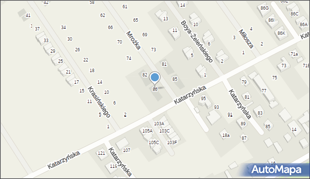 Gruszczyn, Mrożka Sławomira, 86, mapa Gruszczyn