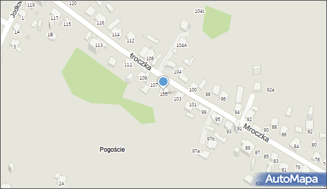 Jaworzno, Mroczka Andrzeja, ks., 105, mapa Jaworzno