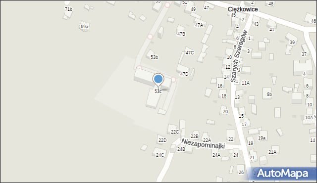 Jaworzno, Mroczka Andrzeja, ks., 53c, mapa Jaworzno