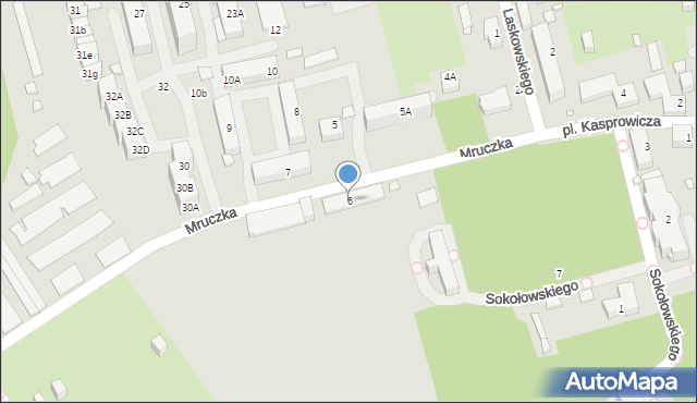 Katowice, Mruczka Roberta, 6, mapa Katowic