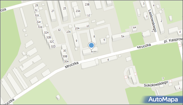 Katowice, Mruczka Roberta, 7, mapa Katowic