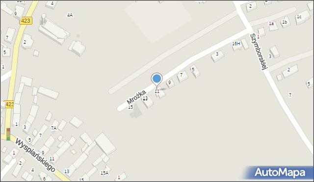 Kędzierzyn-Koźle, Mrożka Sławomira, 11, mapa Kędzierzyna-Koźle