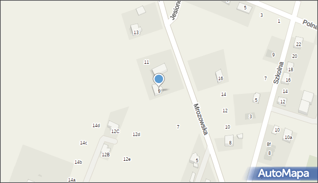 Krępice, Mrozowska, 9, mapa Krępice