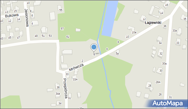 Łódź, Mrówcza, 4, mapa Łodzi