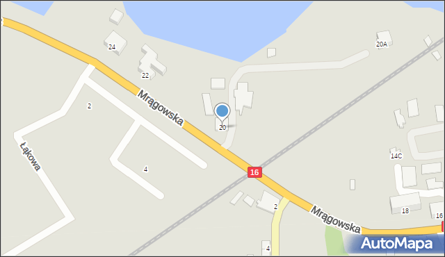 Mikołajki, Mrągowska, 20, mapa Mikołajki