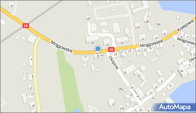 Mikołajki, Mrągowska, 21, mapa Mikołajki