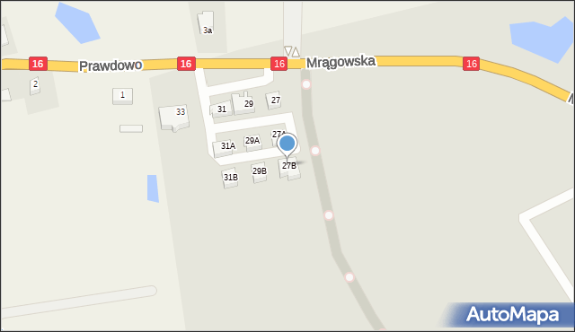 Mikołajki, Mrągowska, 27B, mapa Mikołajki