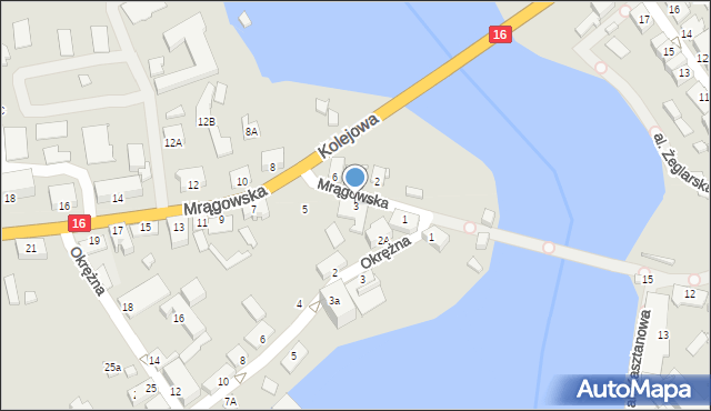 Mikołajki, Mrągowska, 3, mapa Mikołajki