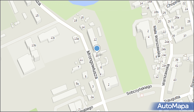 Mrągowo, Mrongowiusza, 10, mapa Mrągowo