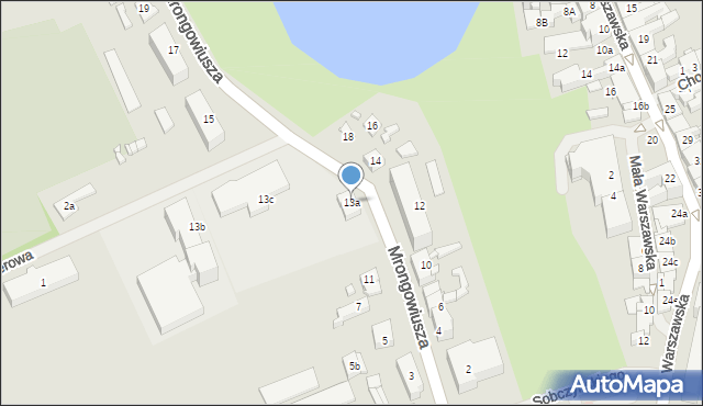 Mrągowo, Mrongowiusza, 13a, mapa Mrągowo
