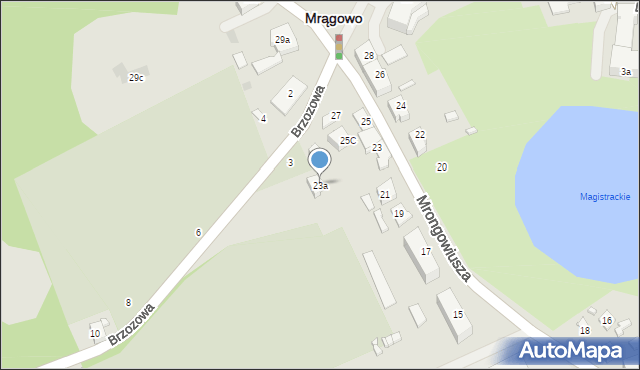 Mrągowo, Mrongowiusza, 23b, mapa Mrągowo