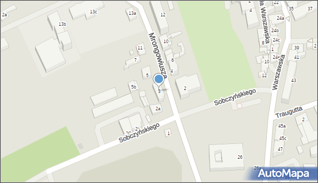 Mrągowo, Mrongowiusza, 3, mapa Mrągowo