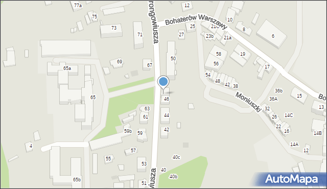 Mrągowo, Mrongowiusza, 48, mapa Mrągowo