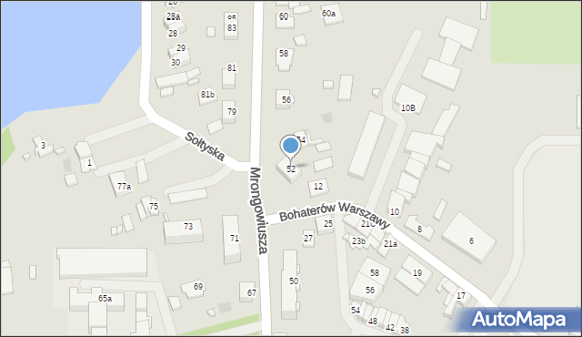 Mrągowo, Mrongowiusza, 52, mapa Mrągowo