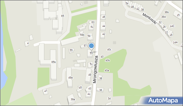 Mrągowo, Mrongowiusza, 53, mapa Mrągowo