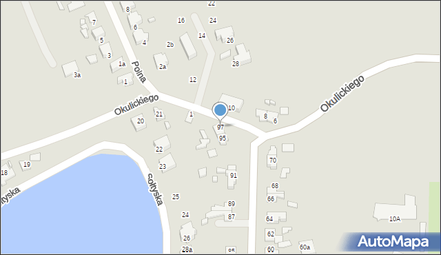 Mrągowo, Mrongowiusza, 97, mapa Mrągowo