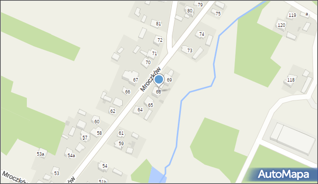 Mroczków, Mroczków, 68, mapa Mroczków