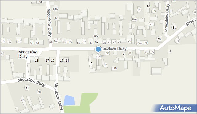 Mroczków Duży, Mroczków Duży, 12, mapa Mroczków Duży