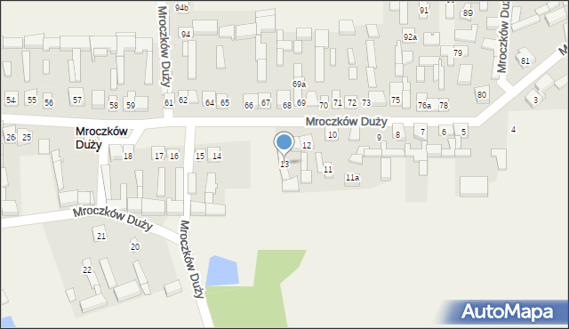 Mroczków Duży, Mroczków Duży, 13, mapa Mroczków Duży
