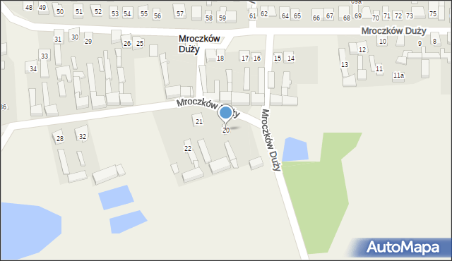 Mroczków Duży, Mroczków Duży, 20, mapa Mroczków Duży