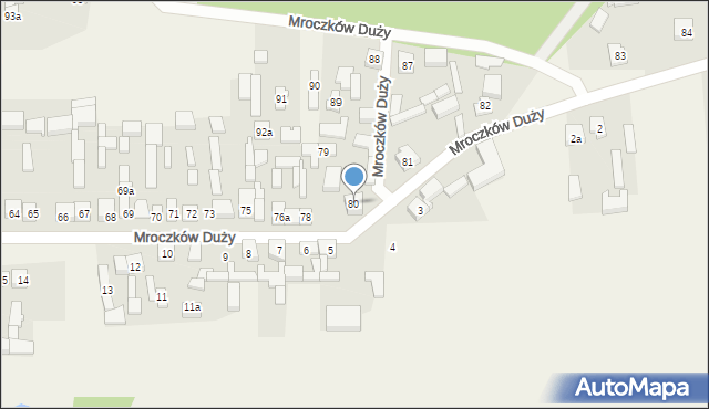 Mroczków Duży, Mroczków Duży, 80, mapa Mroczków Duży