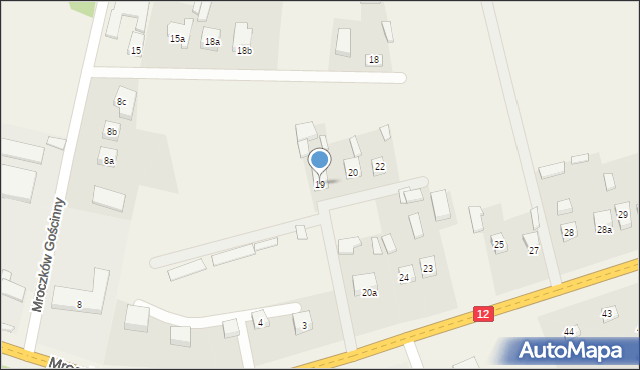 Mroczków Gościnny, Mroczków Gościnny, 19, mapa Mroczków Gościnny