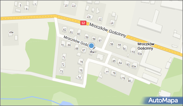 Mroczków Gościnny, Mroczków Gościnny, 66, mapa Mroczków Gościnny
