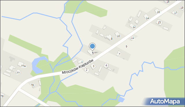 Mroczków-Kapturów, Mroczków-Kapturów, 5, mapa Mroczków-Kapturów