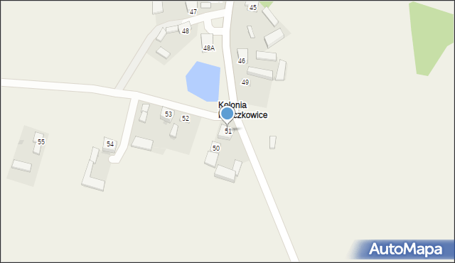 Mroczkowice, Mroczkowice, 51, mapa Mroczkowice
