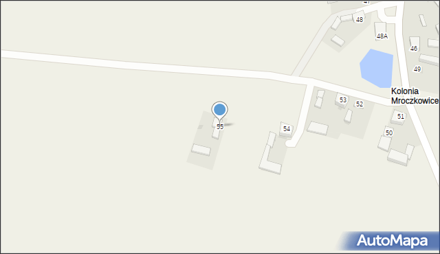 Mroczkowice, Mroczkowice, 55, mapa Mroczkowice