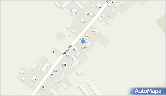 Mroczno, Mroczno, 91a, mapa Mroczno