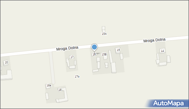Mroga Dolna, Mroga Dolna, 16, mapa Mroga Dolna