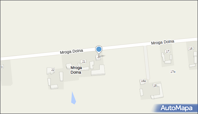 Mroga Dolna, Mroga Dolna, 20, mapa Mroga Dolna