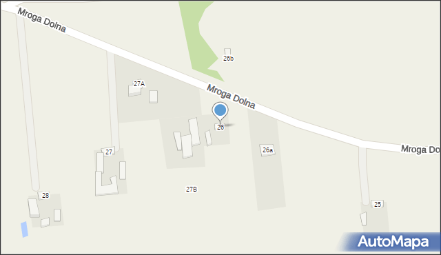 Mroga Dolna, Mroga Dolna, 26, mapa Mroga Dolna