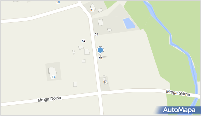 Mroga Dolna, Mroga Dolna, 55, mapa Mroga Dolna