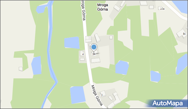Mroga Górna, Mroga Górna, 3A, mapa Mroga Górna