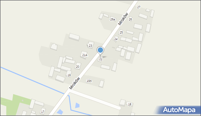 Mroków, Mroków, 22, mapa Mroków
