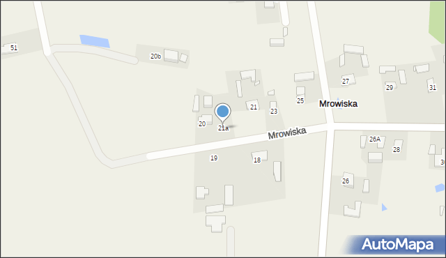 Mrowiska, Mrowiska, 21a, mapa Mrowiska