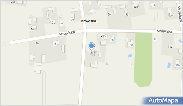 Mrowiska, Mrowiska, 26, mapa Mrowiska