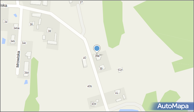 Mrowiska, Mrowiska, 39a, mapa Mrowiska