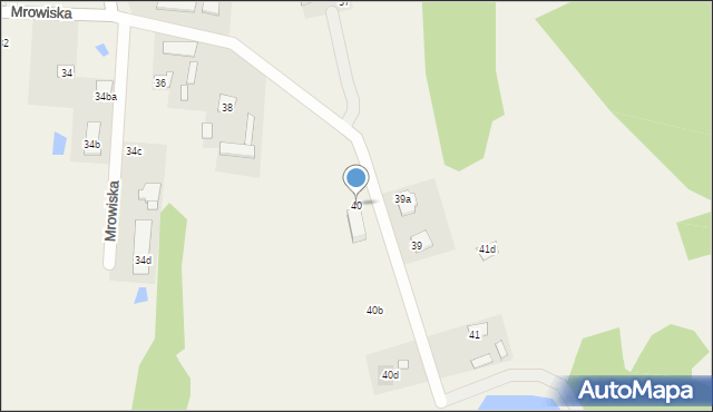 Mrowiska, Mrowiska, 40, mapa Mrowiska