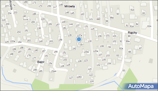 Mrowla, Mrowla, 142A, mapa Mrowla