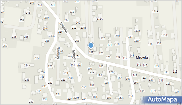 Mrowla, Mrowla, 189, mapa Mrowla